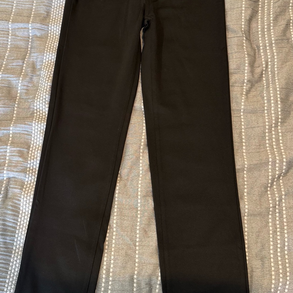 Black Straight-Leg Pants